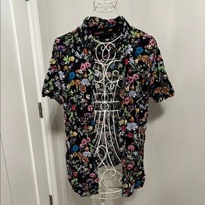 Floral Black Shirt